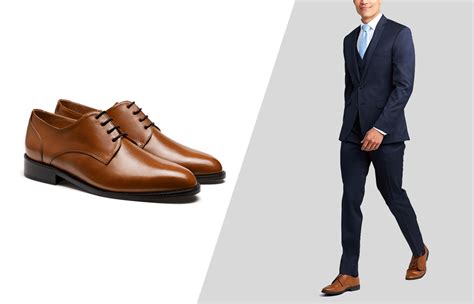 derby shoes with suit.